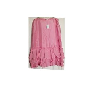 Banana Republic Silk Ruffles Tiered Fringe Skirt